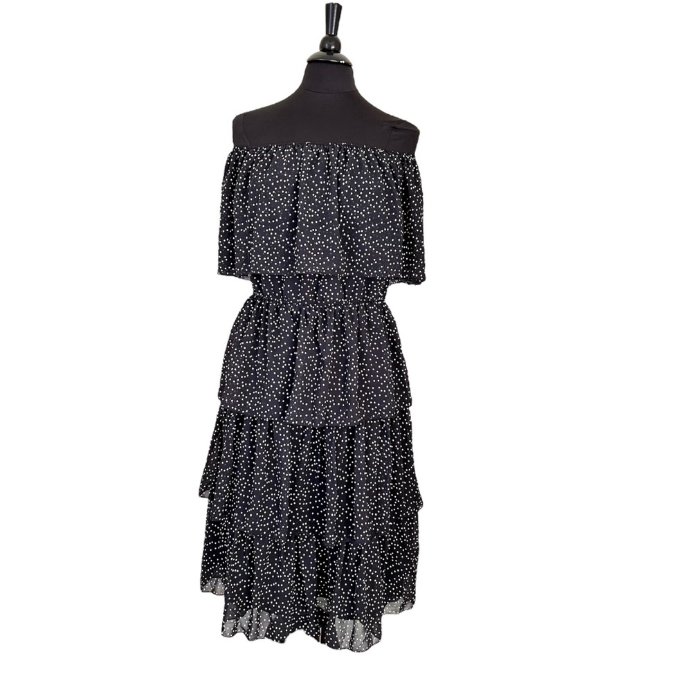 WD.NY Women’s Polka Dot Dress Off The Shoulder Style Size L